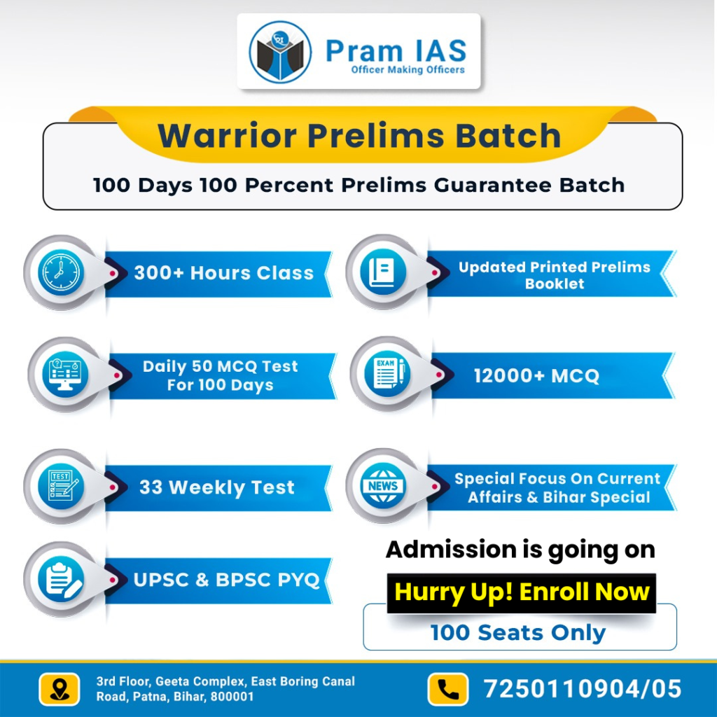 Warrior Batch for 70th BPSC Prelims by Pram IAS